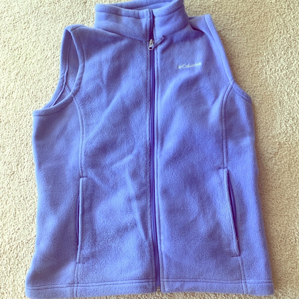 Columbia fleece vest small - periwinkle